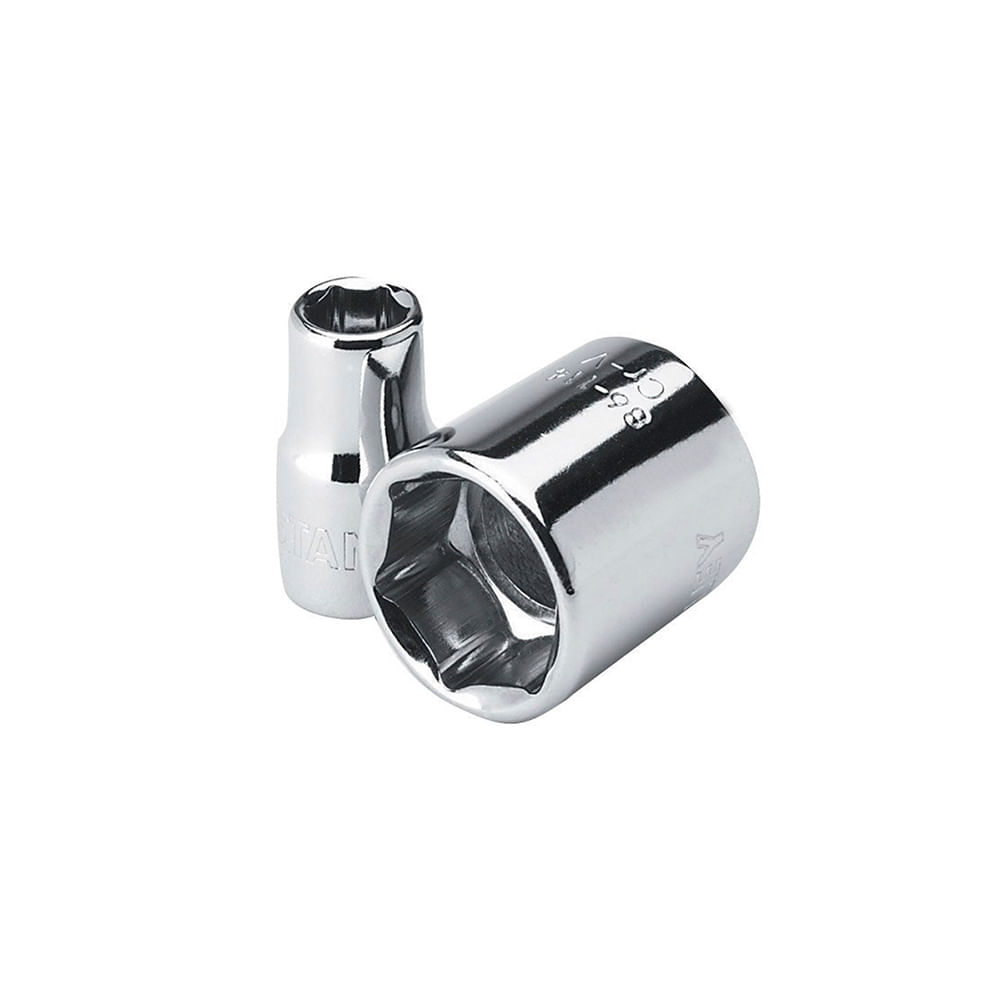 Socket stanley 1/4 corto 6pt. Cromo vanadio. - 10mm