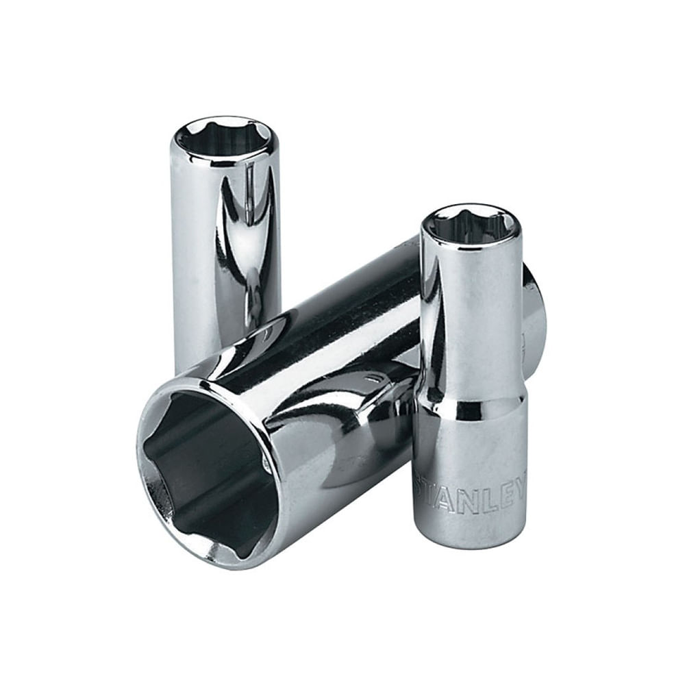 Socket stanley 3/8 largo 6pt. Cromo vanadio. X 17mm