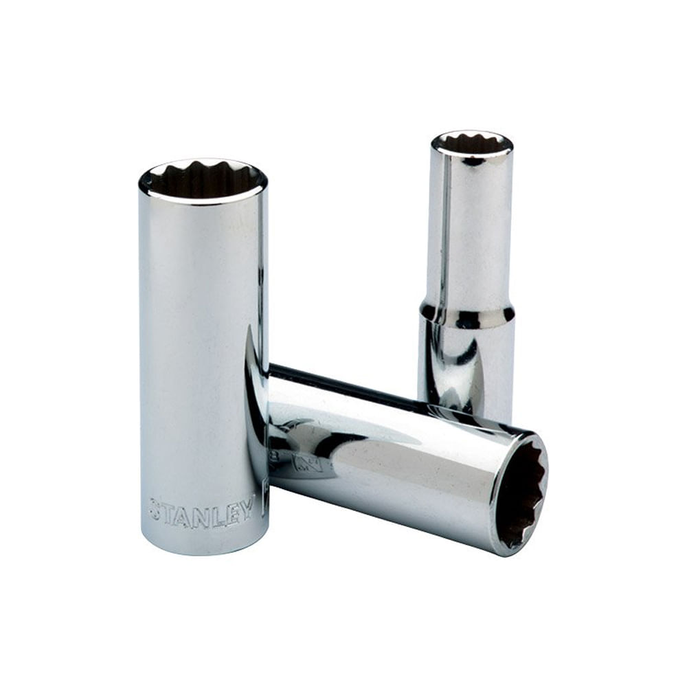 Socket stanley 1/2 largo 12pt. Cromo vanadio. X 14mm