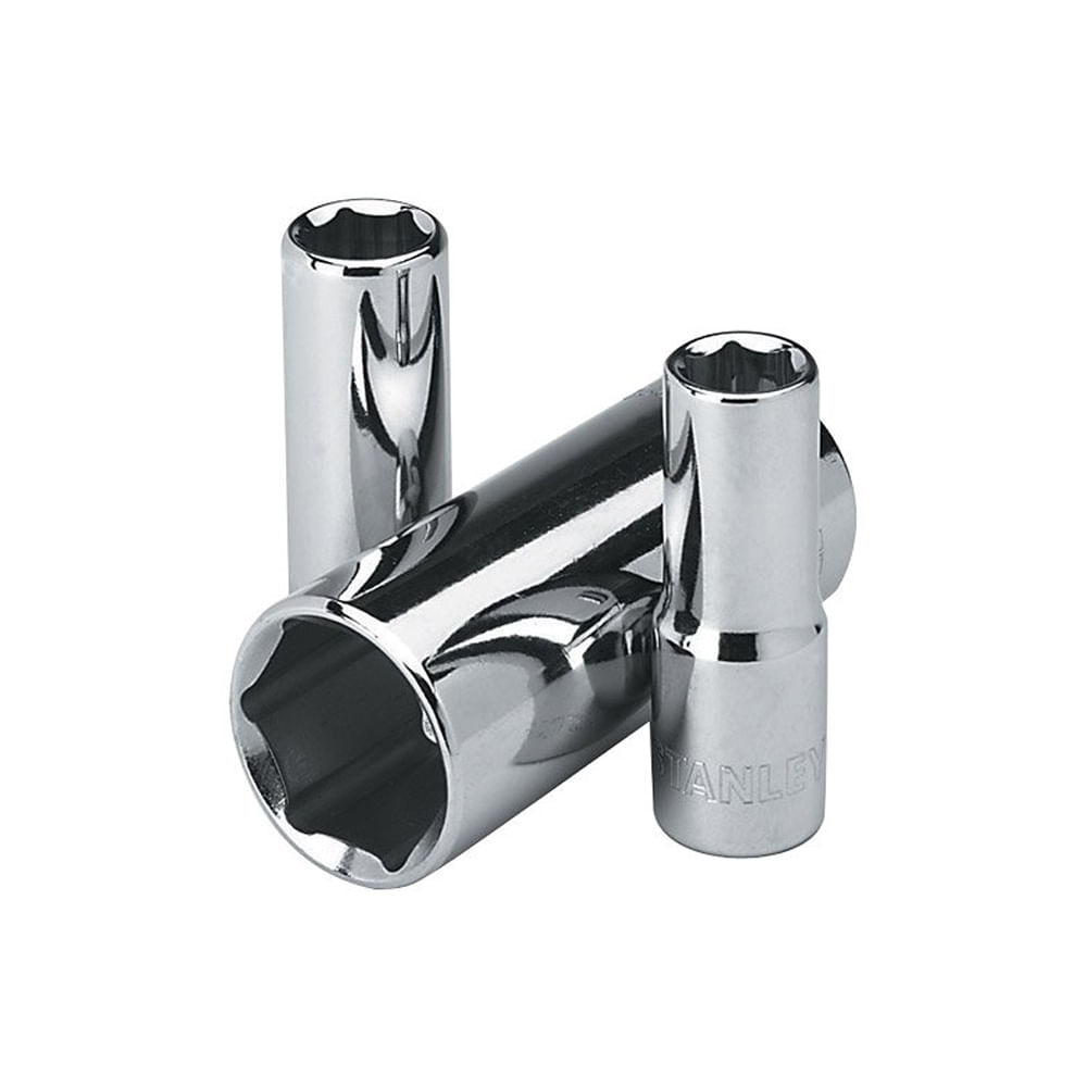 Socket stanley 3/8 largo 6pt. Cromo vanadio. X 16mm