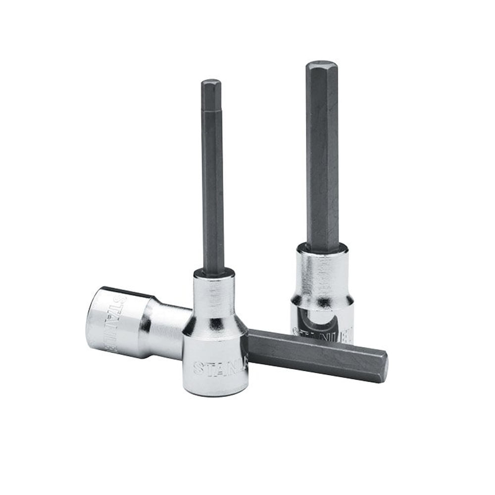 Socket stanley hex largo 1/2. Cromo vanadio. 1/2 x 12mm