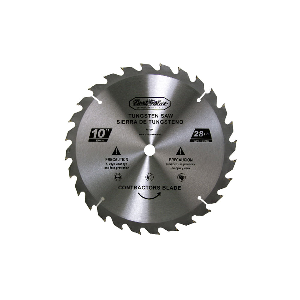 Sierra circular 10 28dts. Tungsteno. 28tpi