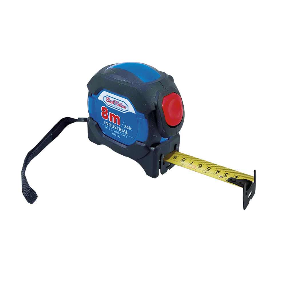 Cinta metrica 8mts ergo industrial. Azul / negro.