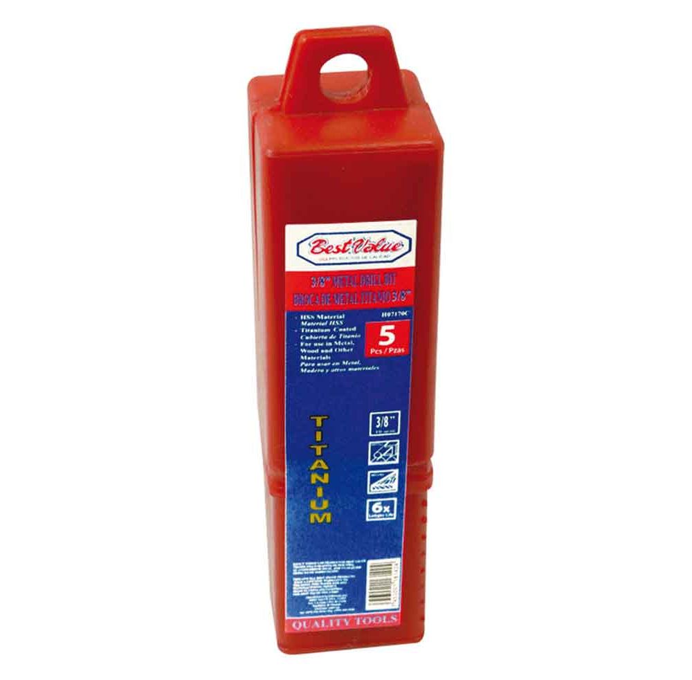 Broca para metal titanio 3/8. Acero rapido. 3/8