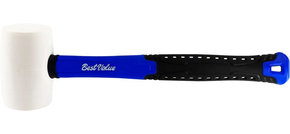 Mazo de hule blanco 50mm. Blanco. 16 oz