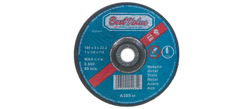 Disco para cortar metal 4-1/2 x 7/64. Azul. 1/8