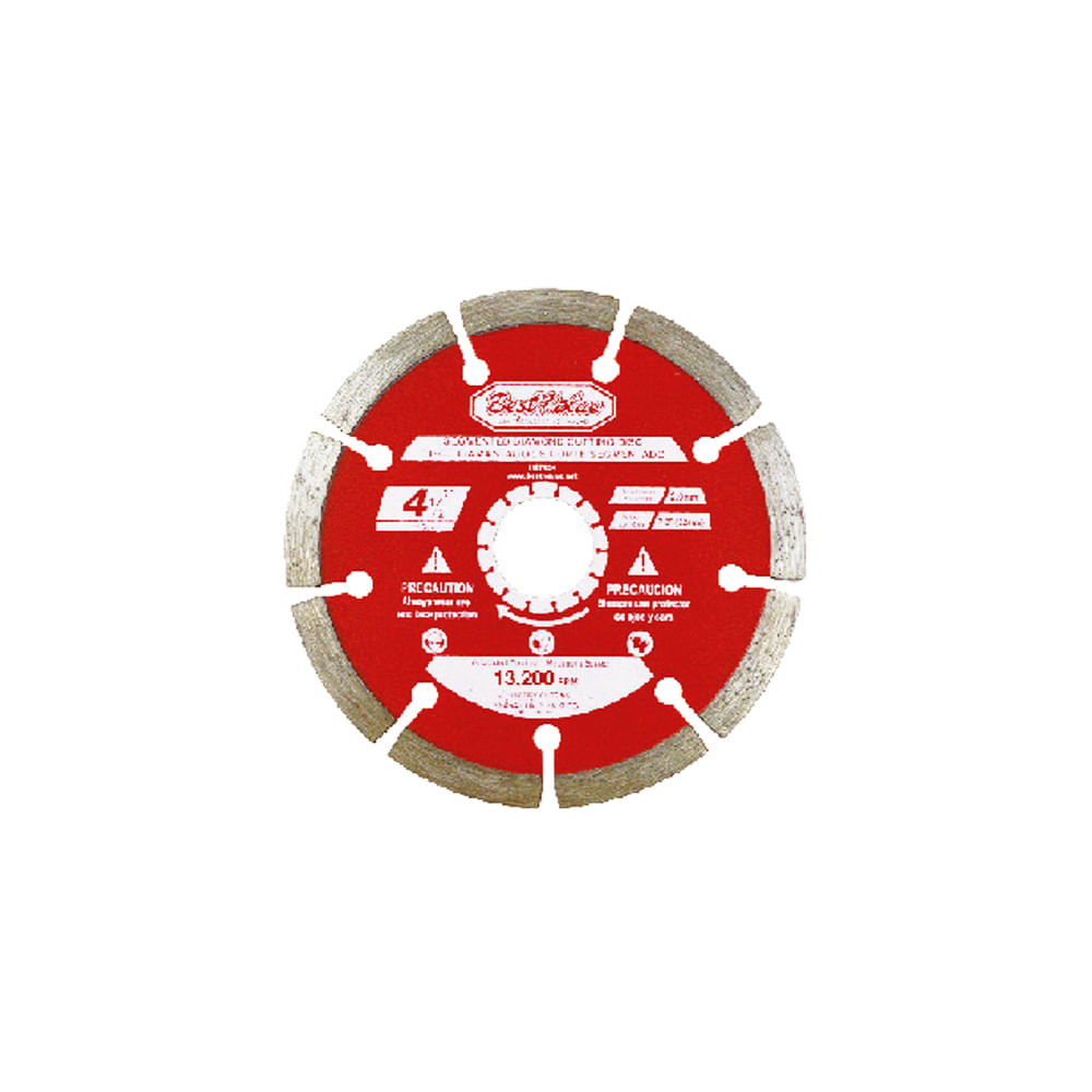 Disco d/diamante para piedra 4-1/2. Rojo. 4-1/2