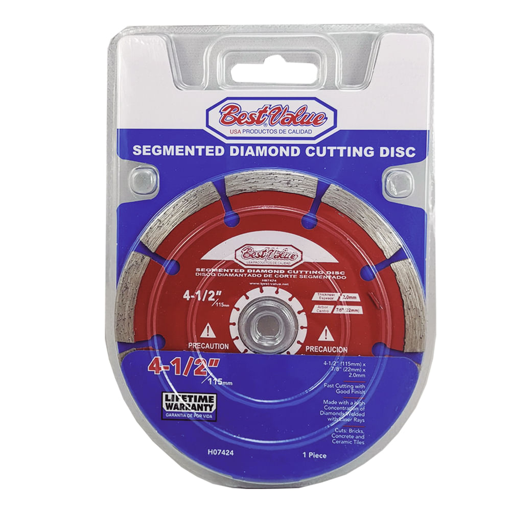 Disco d/diamante para piedra 4-1/2. Rojo. 4-1/2