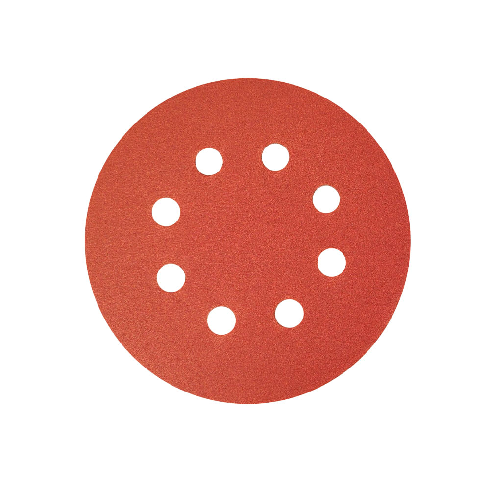 Disco de lija 5 gano 180g 5pzas. Rojo. #180