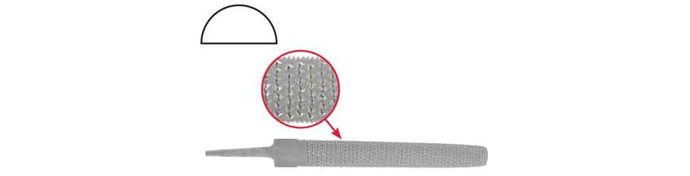 Lima escofina mediacaña 12 bestvalue. Plateado. 12(300mm)