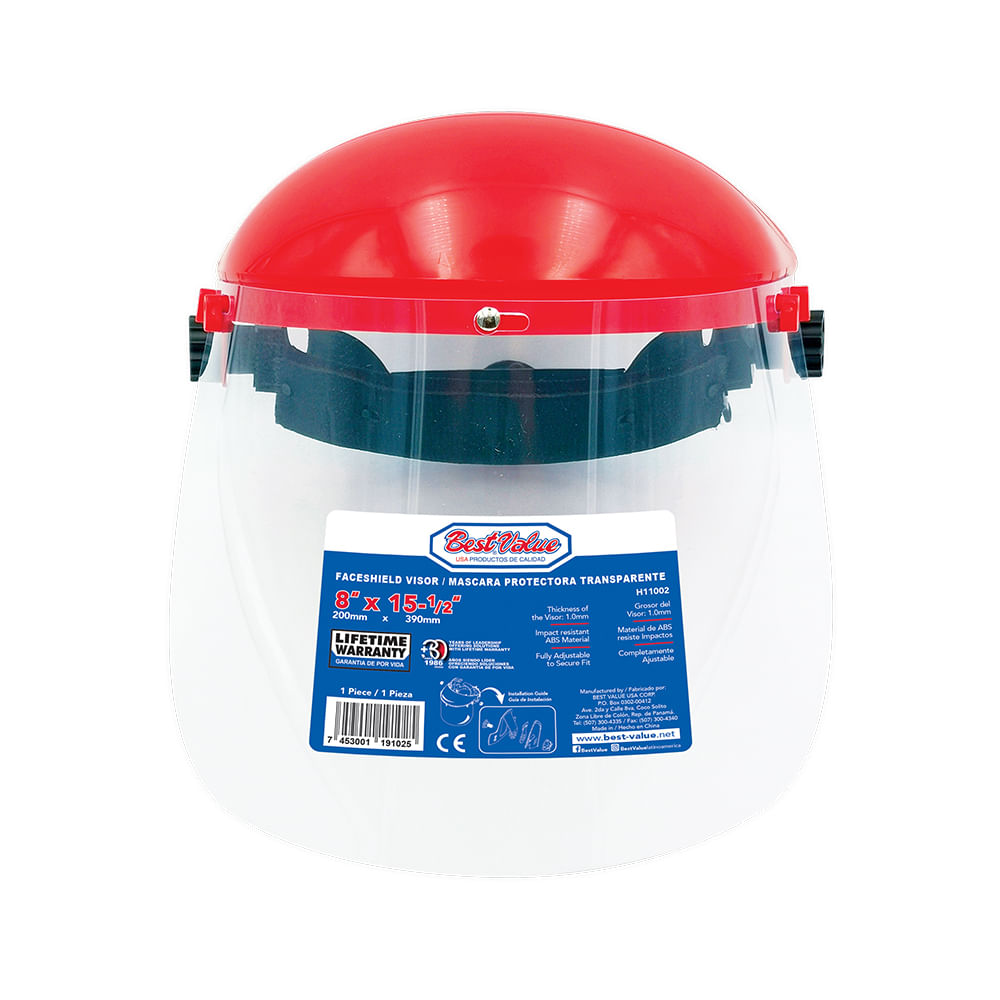 Mascara protectora transparente. Rojo. 8x 15-1/2