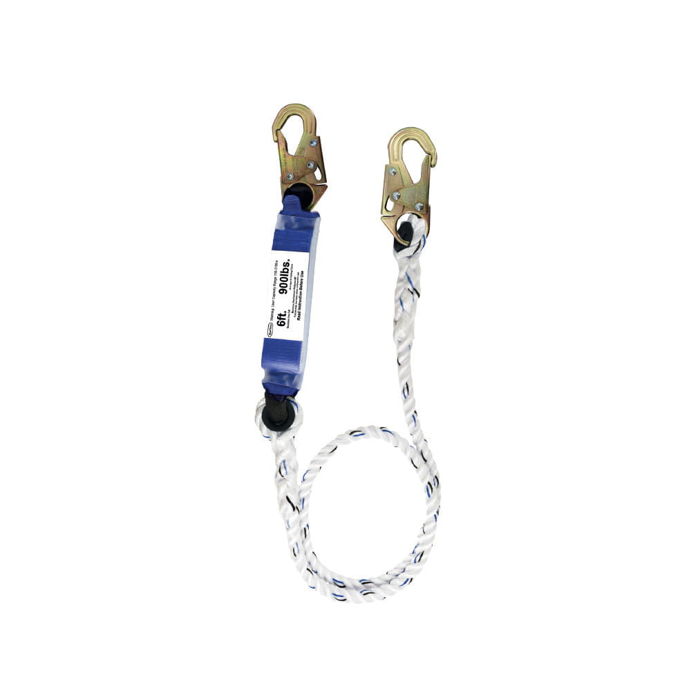 Linea de vida poliester con absorbedor. Azul. 140kgs