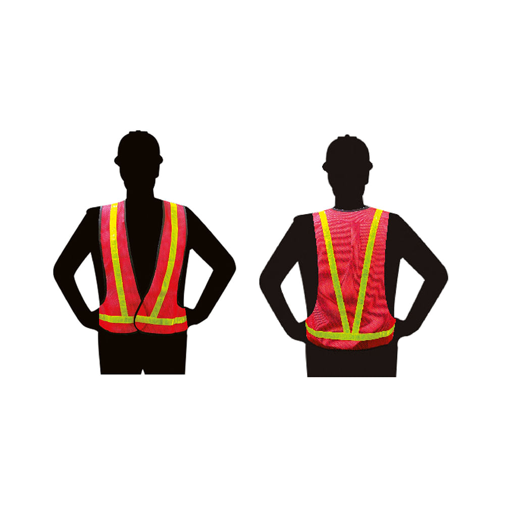 Chaleco liviano de seguridad (xl). Naranja. 60x65