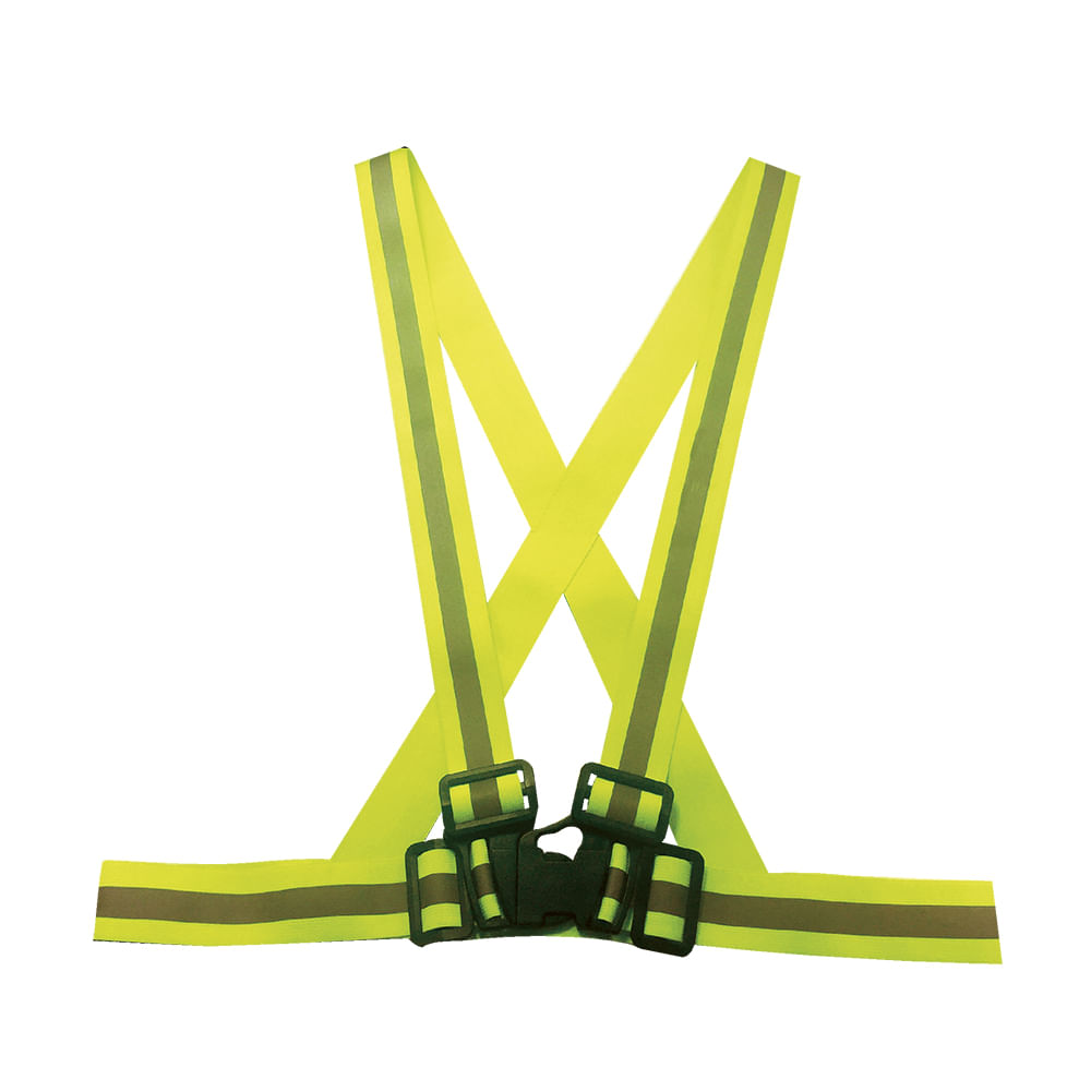 Chaleco de seguridad ajustable. Verde. 60x65