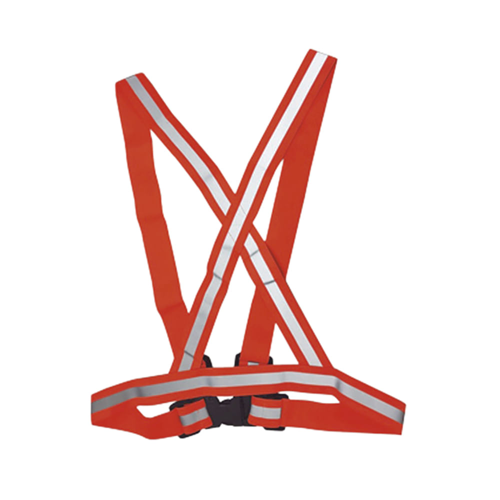 Chaleco de seguridad naranja ajustable. Naranja. 60x65