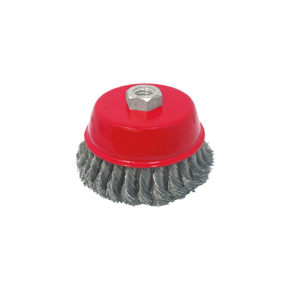 Cepillo de alambre copa con r 3. Rojo. 3