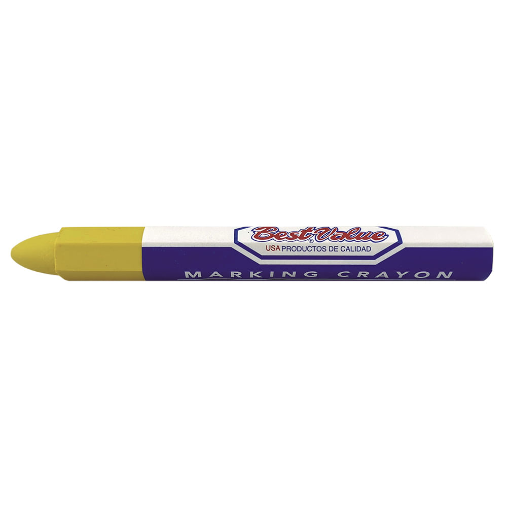 Crayon bestvalue amarillo 6pzas. Amarillo. 4-3/4