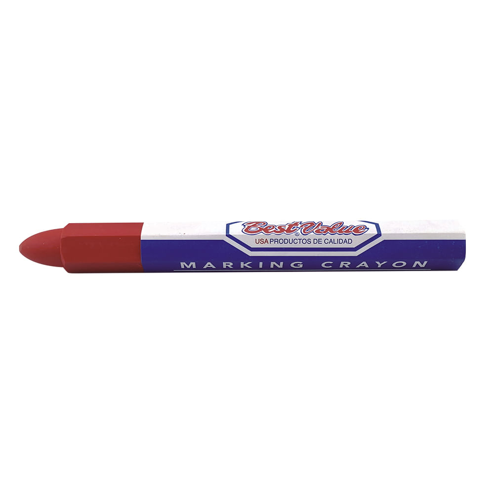 Crayon bestvalue rojo 6pzas. Rojo. 4-3/4