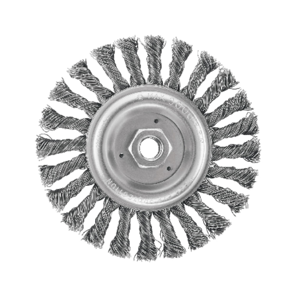 Cepillo de alambre rueda 6 dw4937. Acero al carbono.