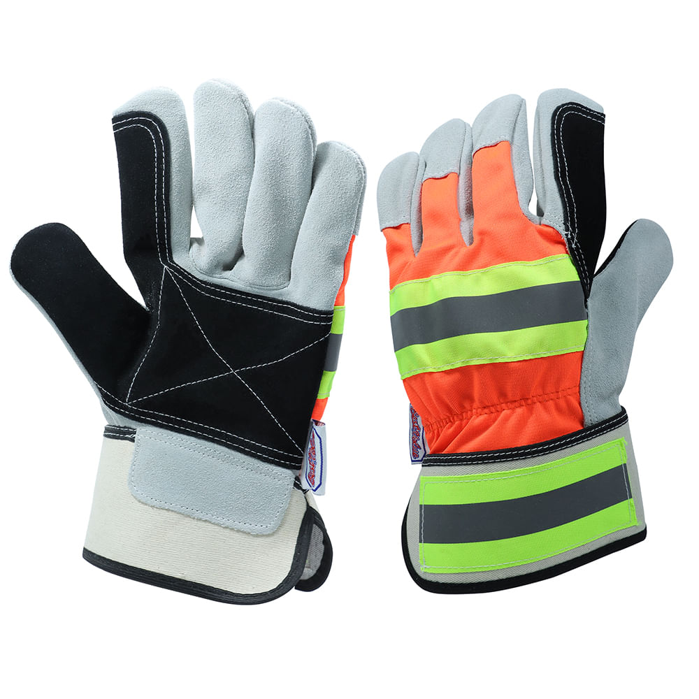 Guantes reflectivo de cuero. 10-5/8(270mm)
