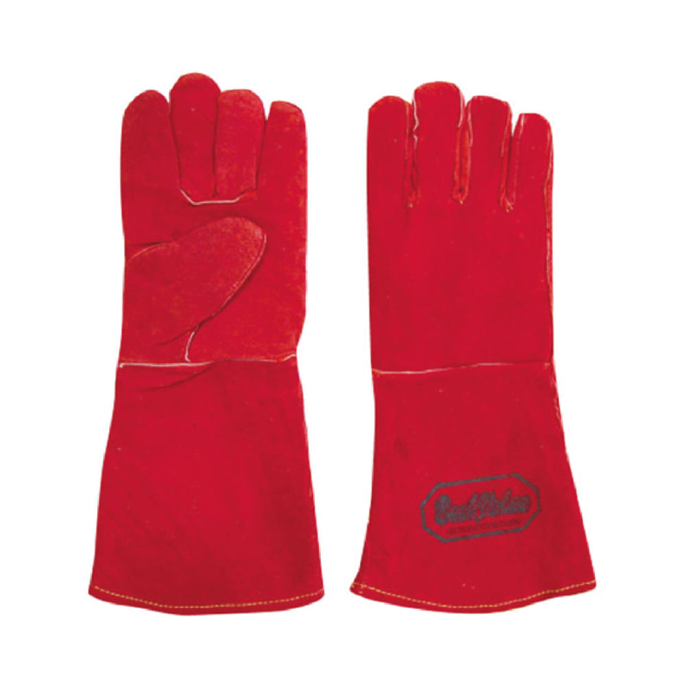 Guante soldador 16 industrial. Rojo. 16(400mm)