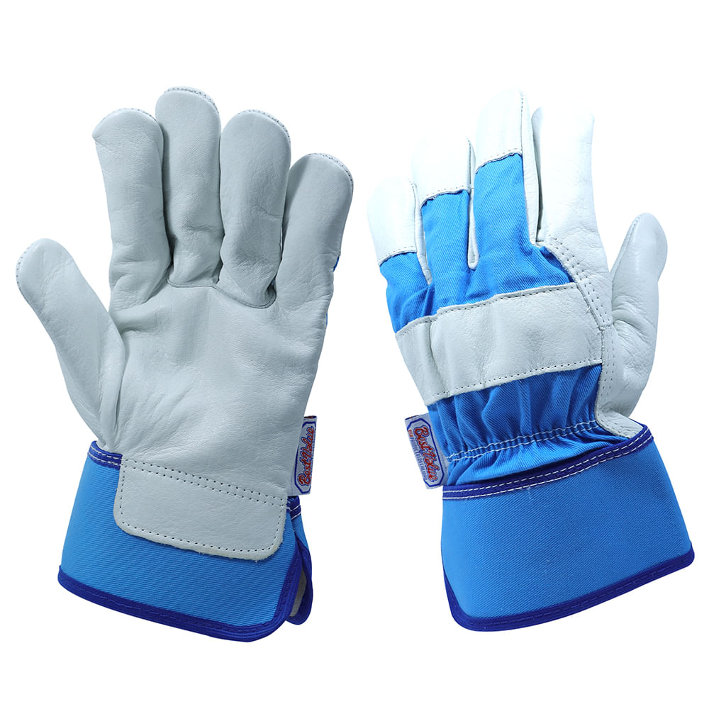 Guante de cuero. Azul