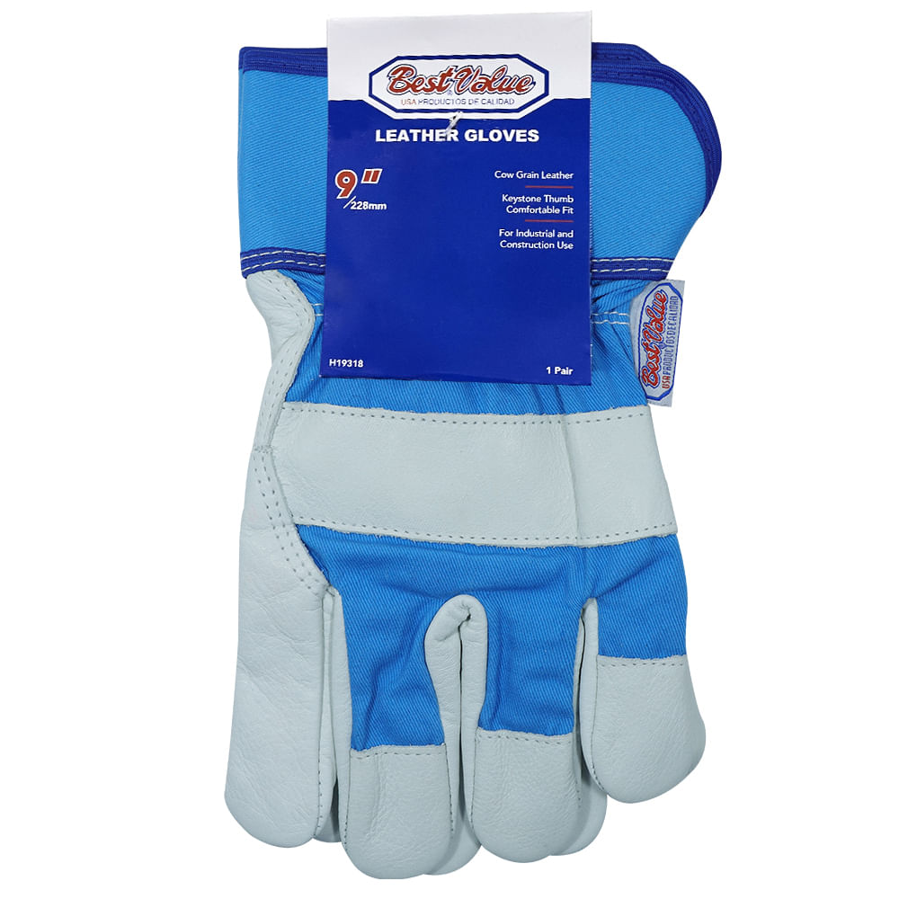 Guante de cuero. Azul