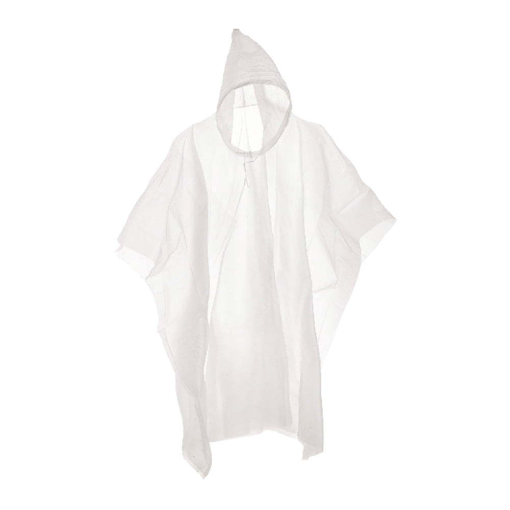 Capote universal tipo poncho peva 50x80. Blanco. 50 x80