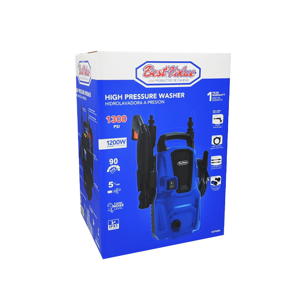 Hidrolavadora 1200w 1300psi 120v 60hz. Azul.