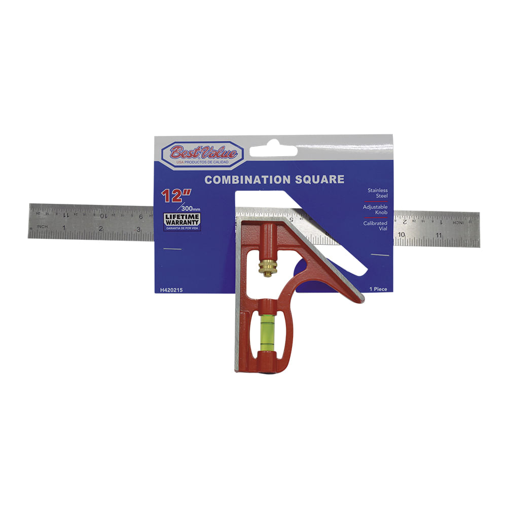 Escuadra de combinacion. Acero inoxidable. 12
