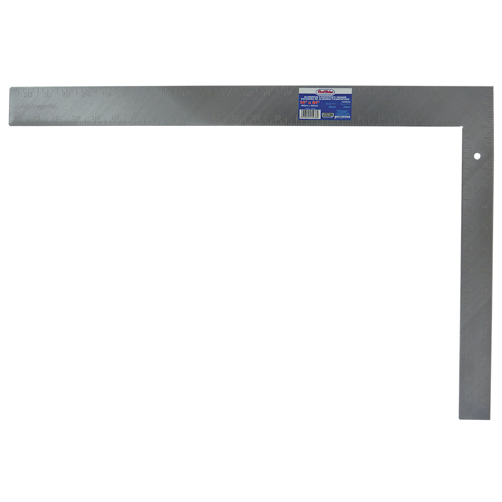 Escuadra carpintero aluminio 16x24. Aluminio. 16 x 24