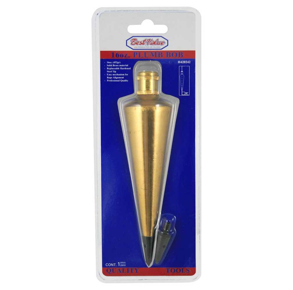Plomada agrimensura de. Dorado. 16 oz