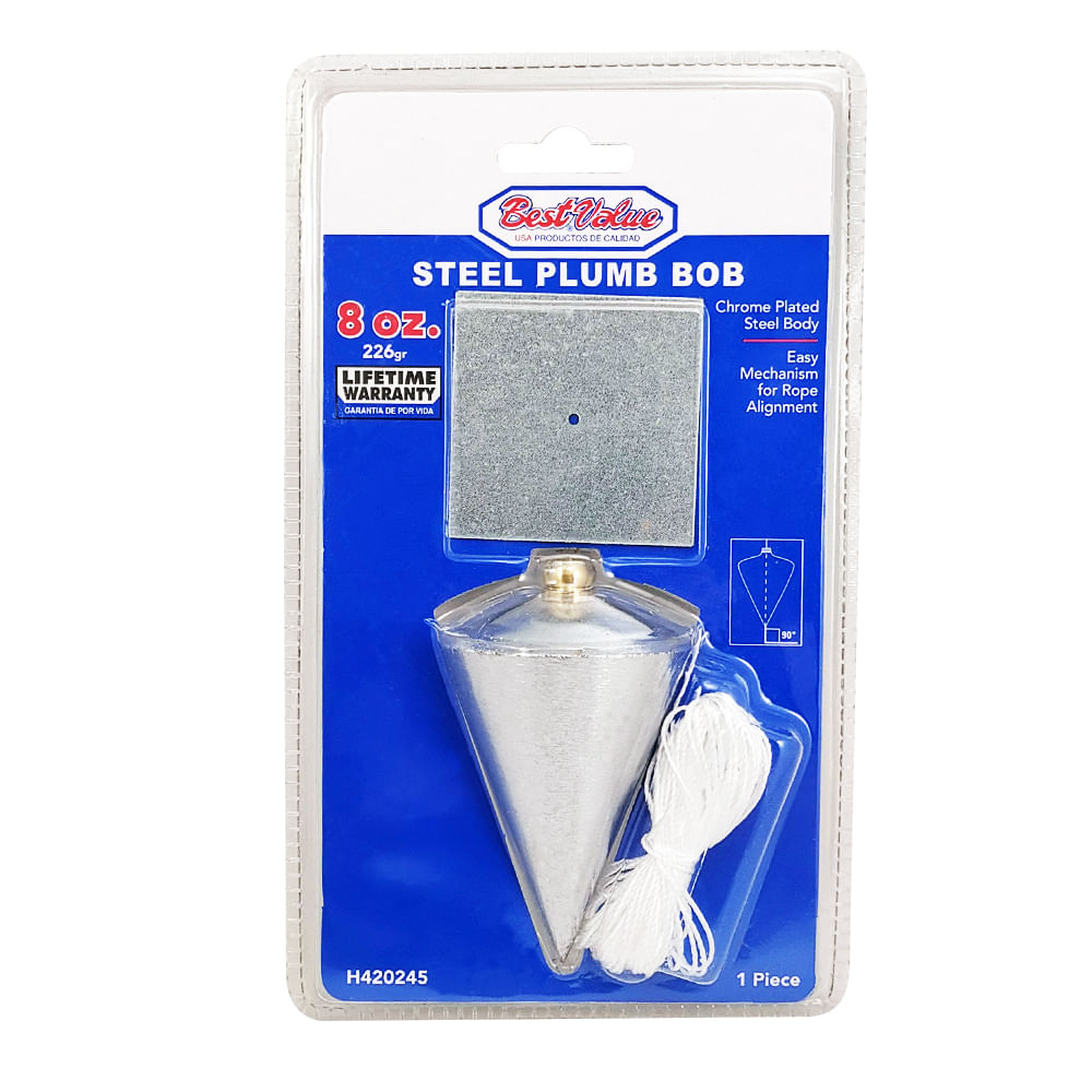 Plomada bestvalue de. Acero. 8 oz