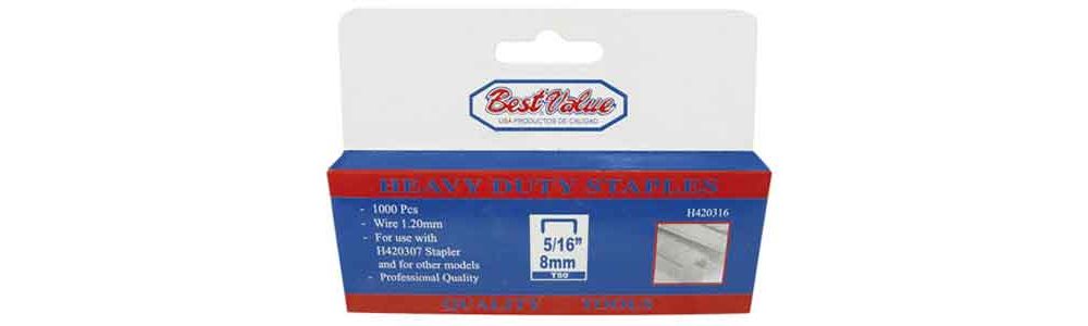 Grapa pesada 5/16 (1000 pcs) t-50. Gris. 5/16(8mm)