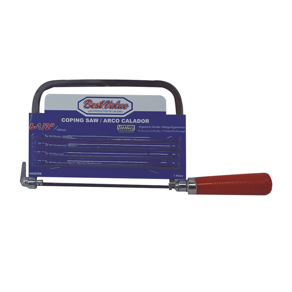 Arco de segueta escolar 5-h. Negro. 6-1/2(163mm)