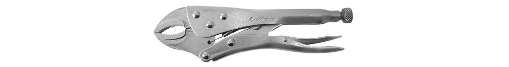 Pinza de presion curva 10. Zincado. 10