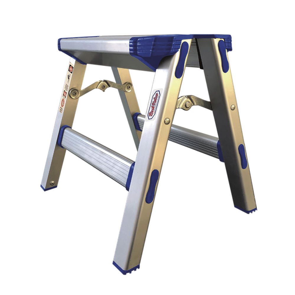 Taburete alum. Tijera (330lb) 1'. Aluminio. 1'