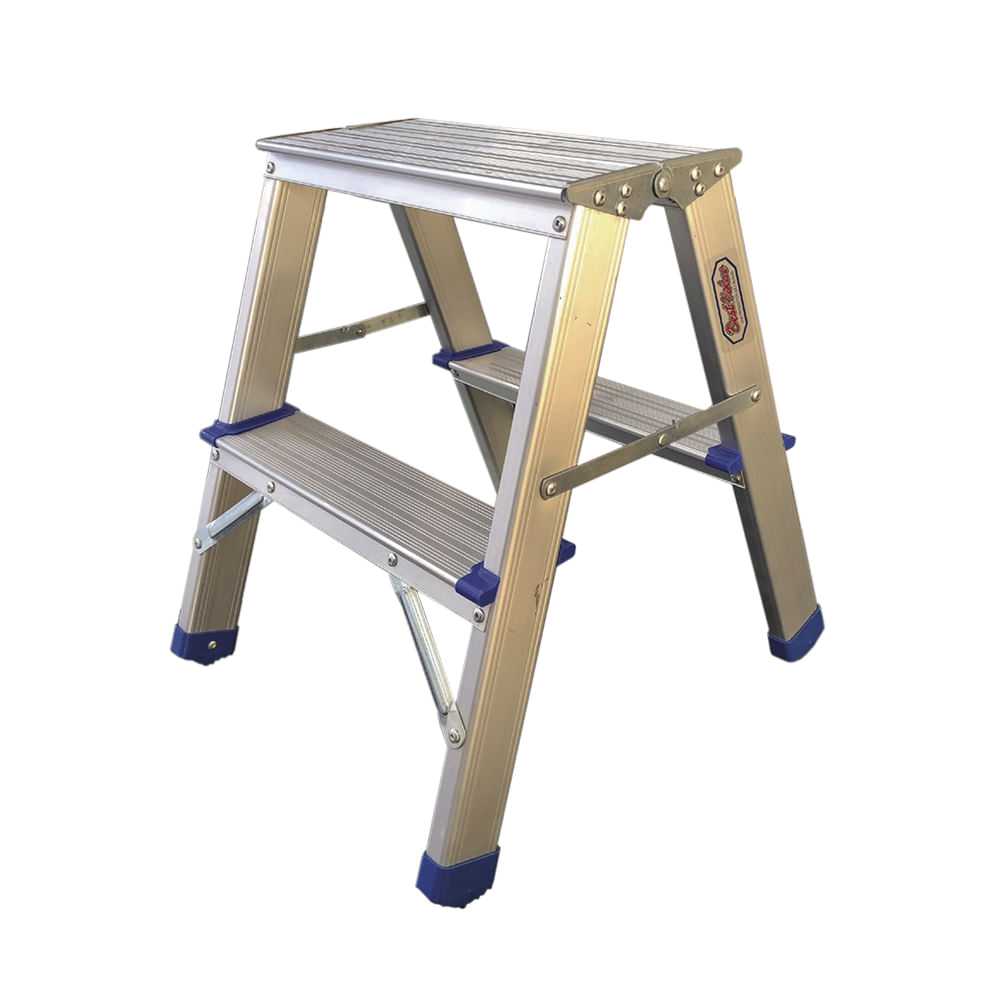 Escalera alum. Tijera 2 escalon (330lb) 1. 5'. Aluminio. 5'