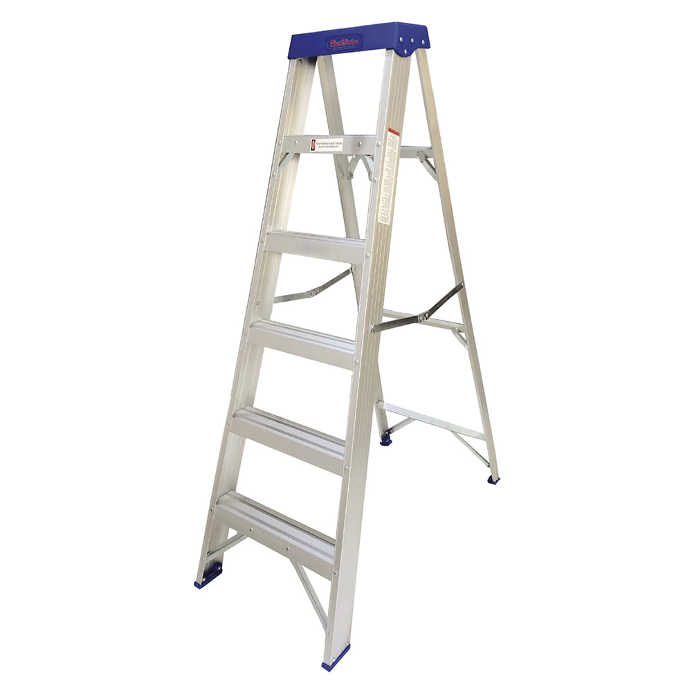 Escalera alum. Tijera (225lb) 8'. Aluminio. 8'