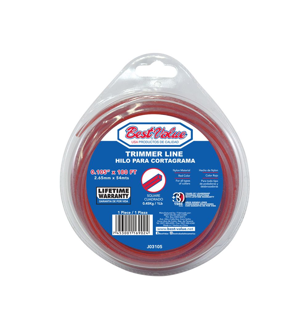 Hilo cortagrama. 105(180') rojo cua 1lb. Rojo. 0. 105”(rojo)