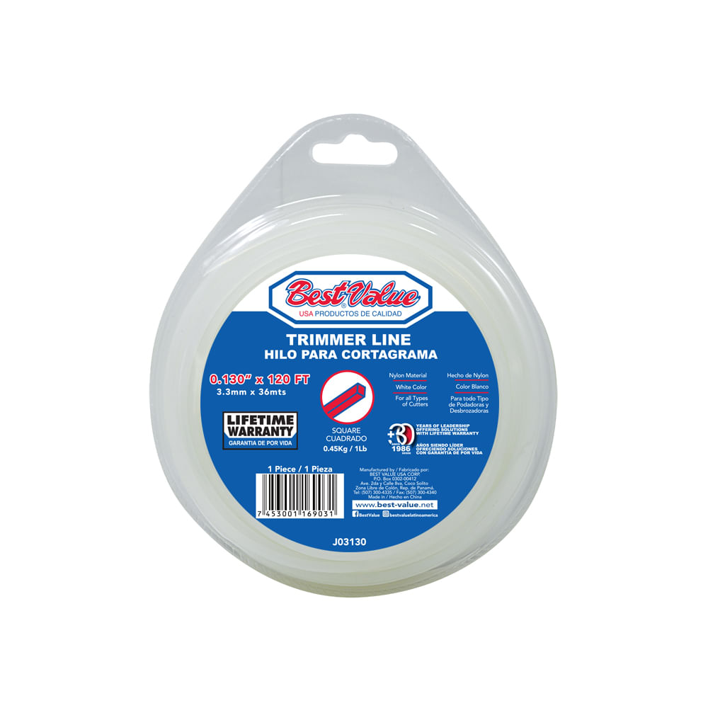Hilo cortagrama. 130(120')blanco cua 1lb. Blanco. 0. 130” (blanco)