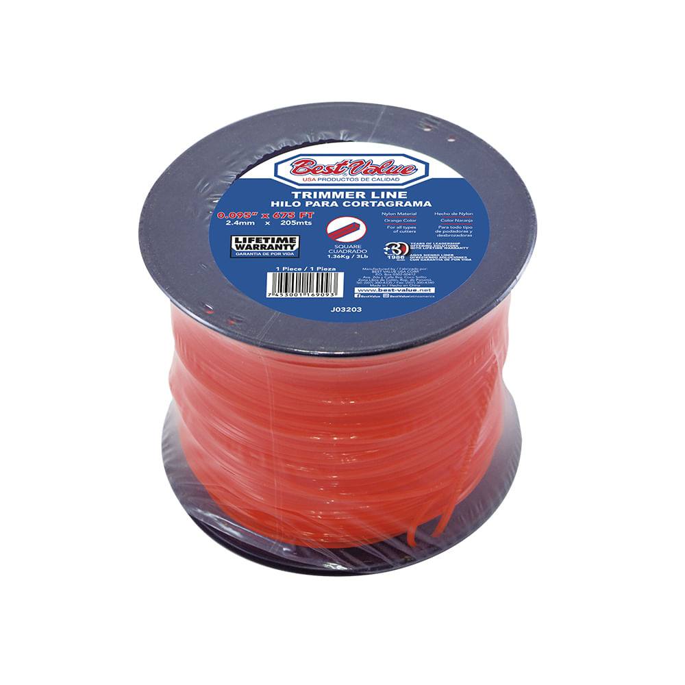 Hilo cortagrama. 095(675')naran cua 3lb. Naranja. 0. 095” (naranja)