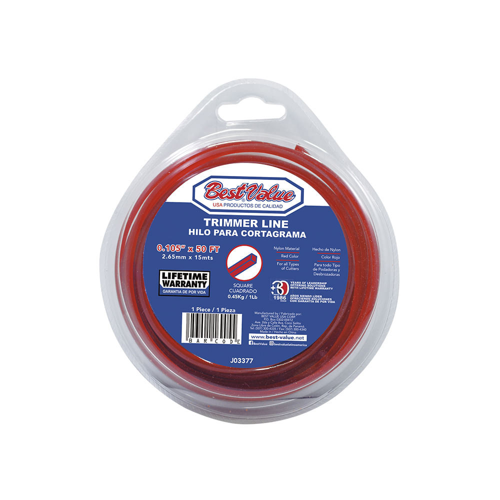 Hilo cortagrama. 105(50')rojo cuadrado. Rojo. 0. 105 (rojo)