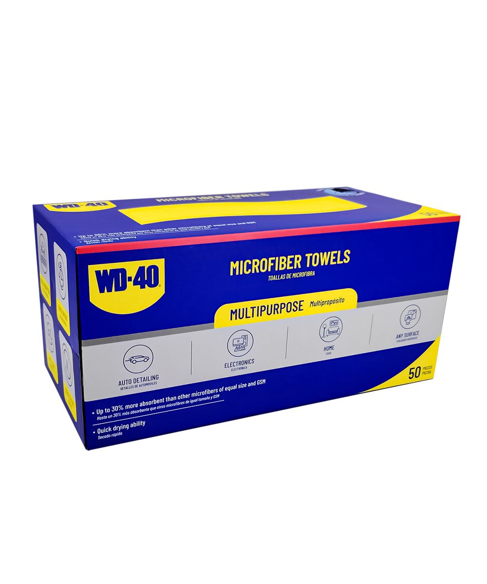 Toalla de microfibra 170gms 12"x12" celeste caja de 50pcs