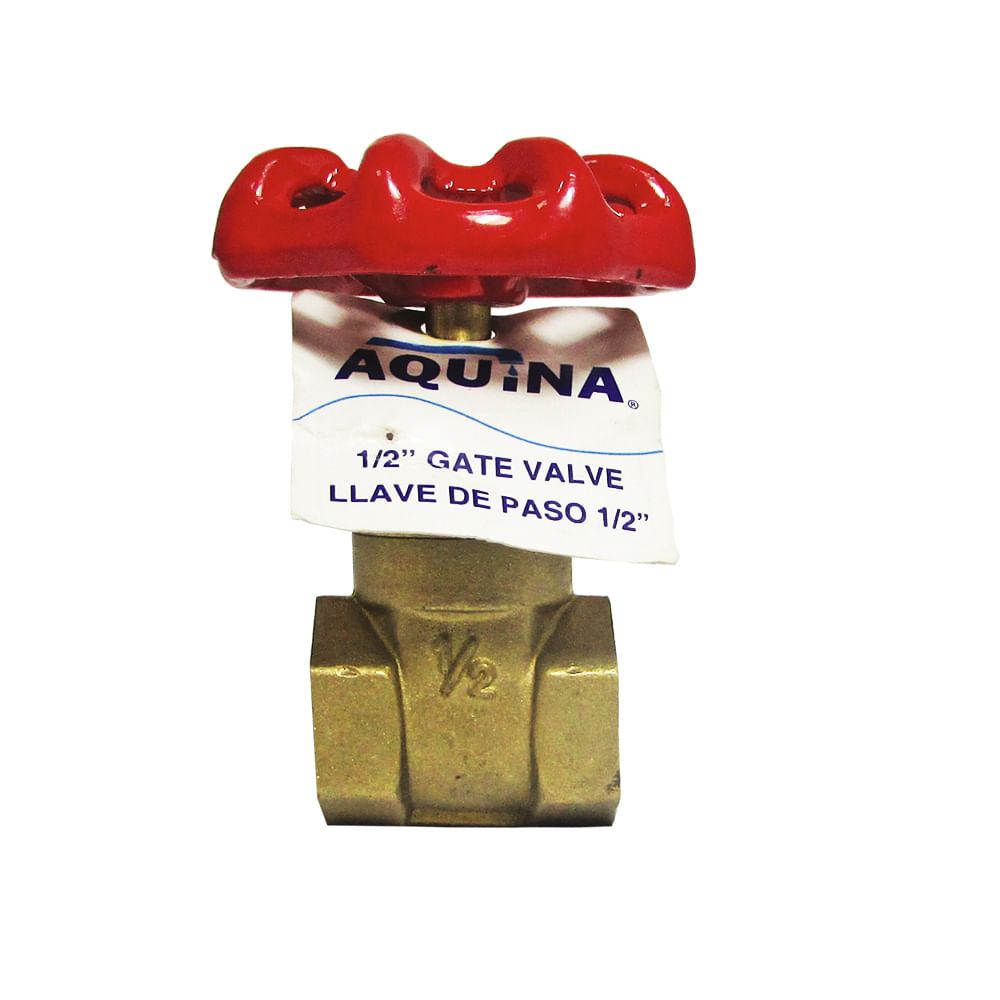 Llave de paso con r taiwan 1/2 aquina. Bronce.