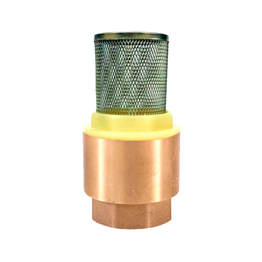 Check valve vertical con filtro de 1-1/2 350g bronce aquina. Bronce.