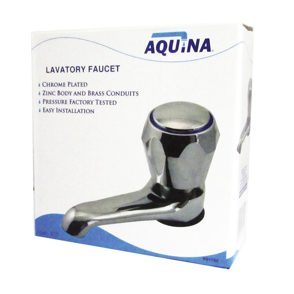 Llave sencilla lavamano tipo corona tw. Aquina. Cromado