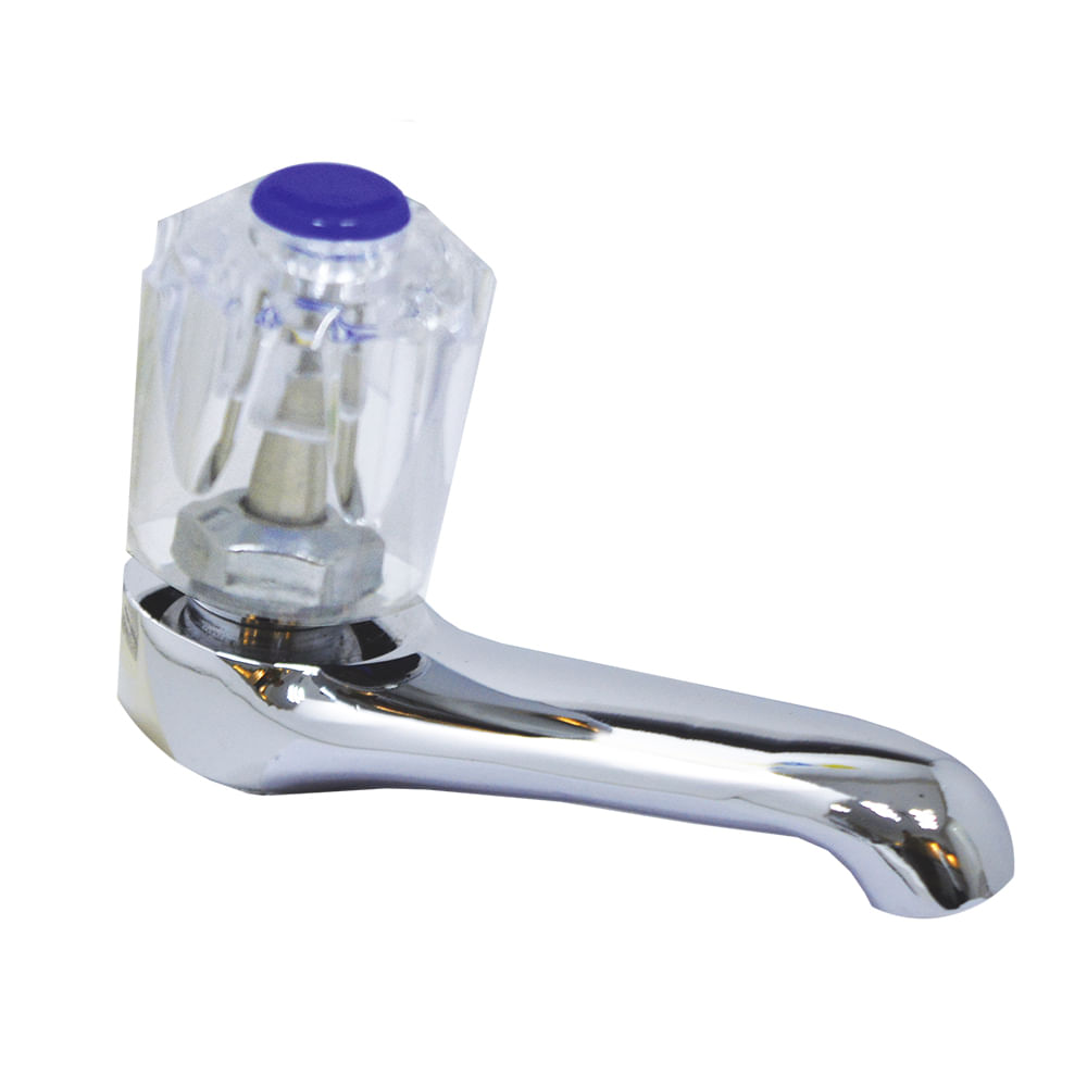 Llave sencilla lavamano acrilica t. W. Aquina. Cromado