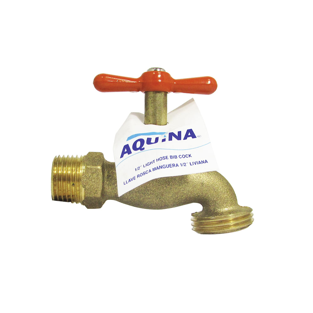 Llave rosca manguera de 1/2 137g aquina. Bronce.