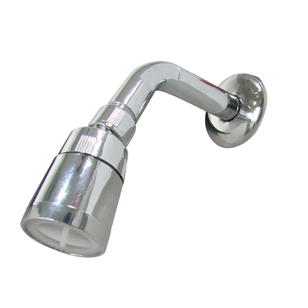 Regadera plastica completa aquina. Cromado.